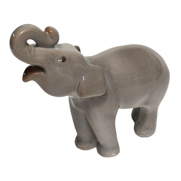 Vtg SIGNED Bing and Grondahl Elephant B&G Figurine #2140 1986 Made in Denmark - Picture 1 of 13